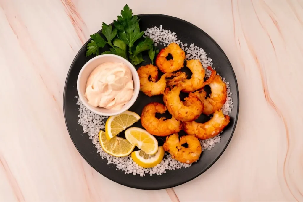 Authentic Indian Crispy King Prawns dish at Tamasha restaurant in Playa Blanca Lanzarote