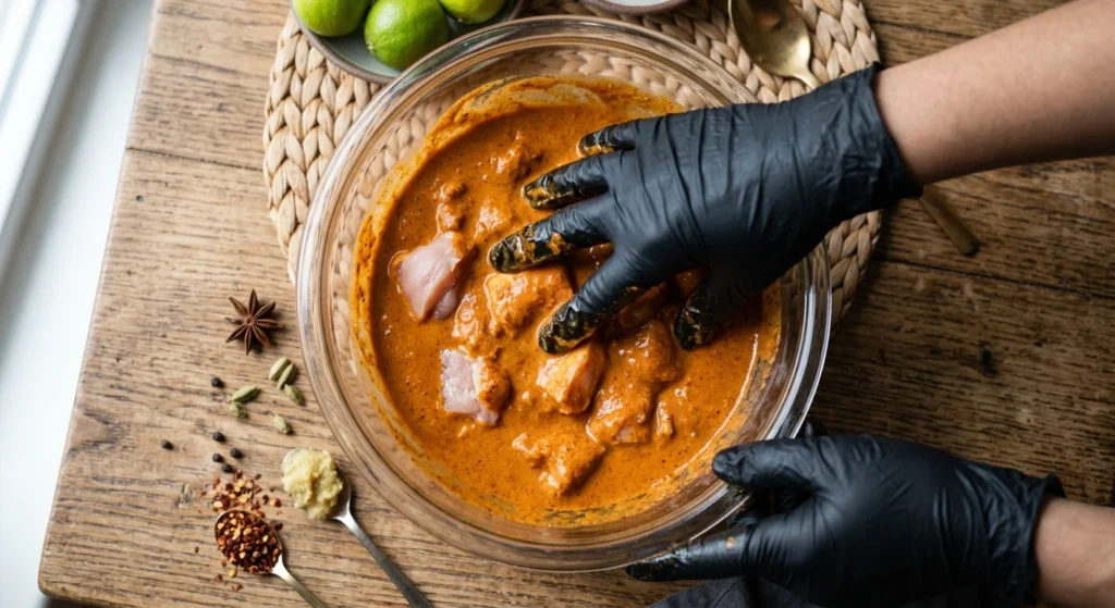 marinating chicken for butter chicken recipe